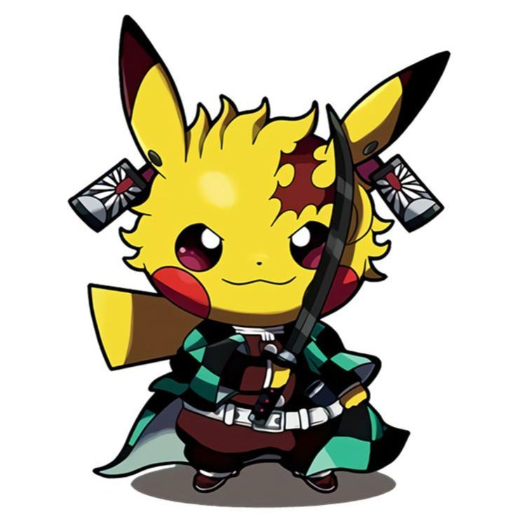 Pokémon 'Pikachu x Tanjiro' Vinyl Car Sticker