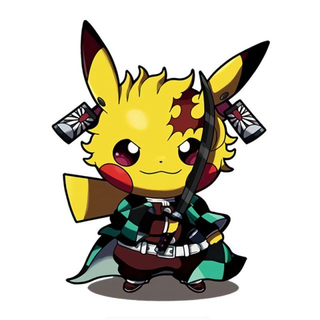 Pokémon 'Pikachu x Tanjiro' Vinyl Car Sticker