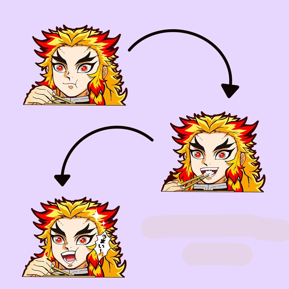 Demon Slayer 'Kyojuro Rengoku | 2.0' Vinyl Car 3D Motion Sticker