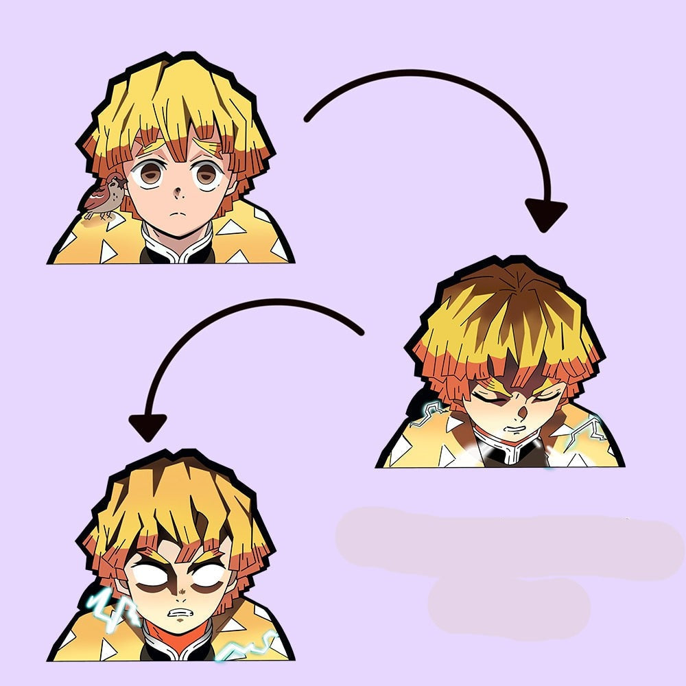 Demon Slayer 'Zenitsu Agatsuma | 2.0' Vinyl Car 3D Motion Sticker