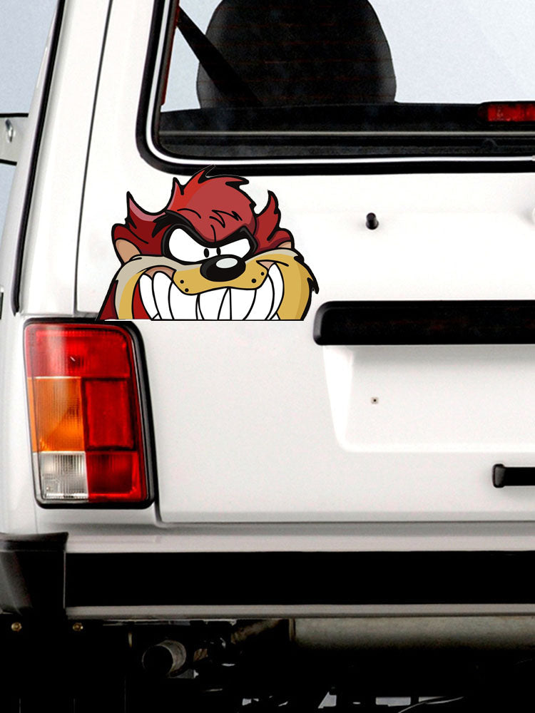Looney Tunes 'Taz | Angry' Vinyl Car Peeker Sticker
