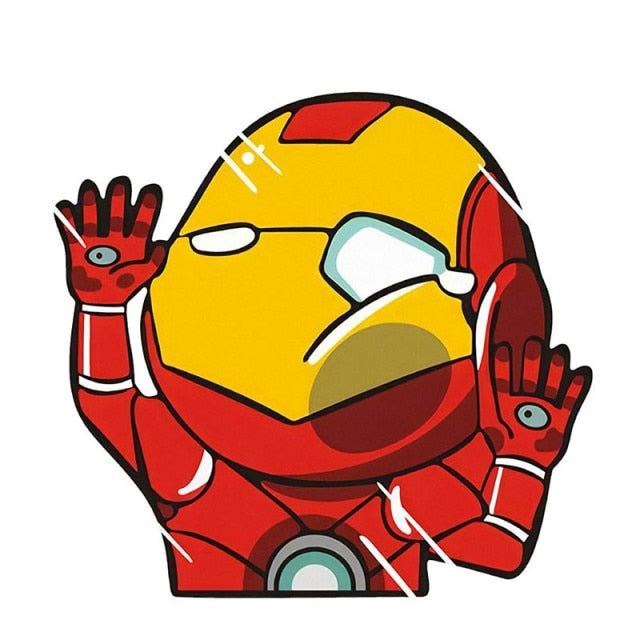 Iron Man 'Pressed Face' Vinyl Car Sticker