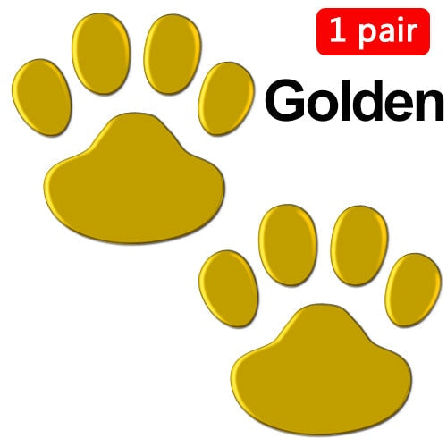 Cute Dog Paws 'Golden' Vinyl Car Sticker