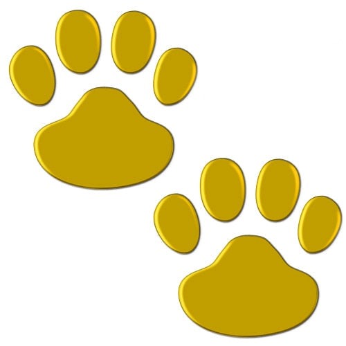Cute Dog Paws 'Golden' Vinyl Car Sticker