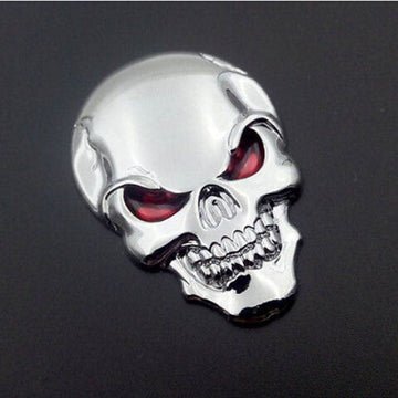Skull 'Fierce | 2.0 | Set of 2' Metal Car Stickers