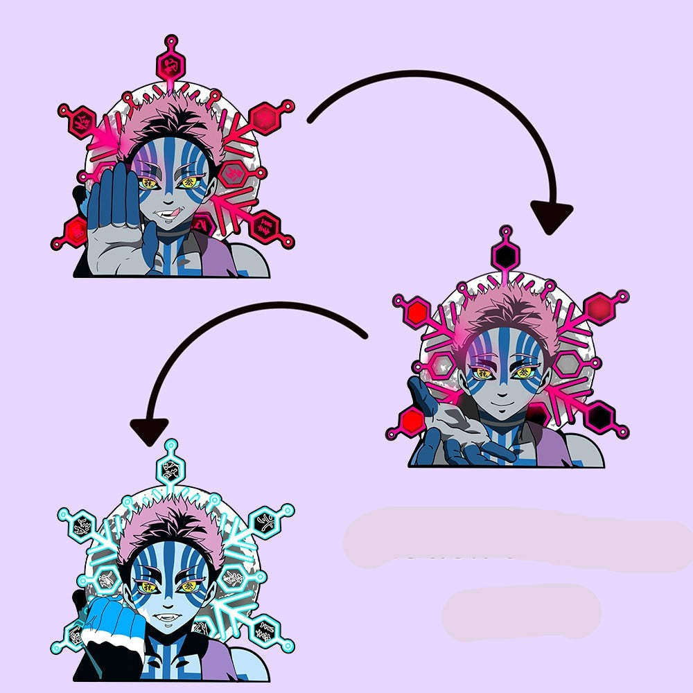 Demon Slayer 'Akaza' Vinyl Car 3D Motion Sticker