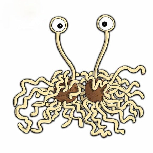Flying Spaghetti Monster 'Cookie Noodle Monster' Vinyl Car Sticker