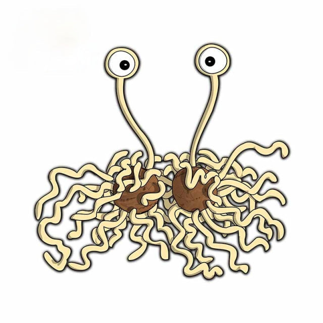 Flying Spaghetti Monster 'Cookie Noodle Monster' Vinyl Car Sticker