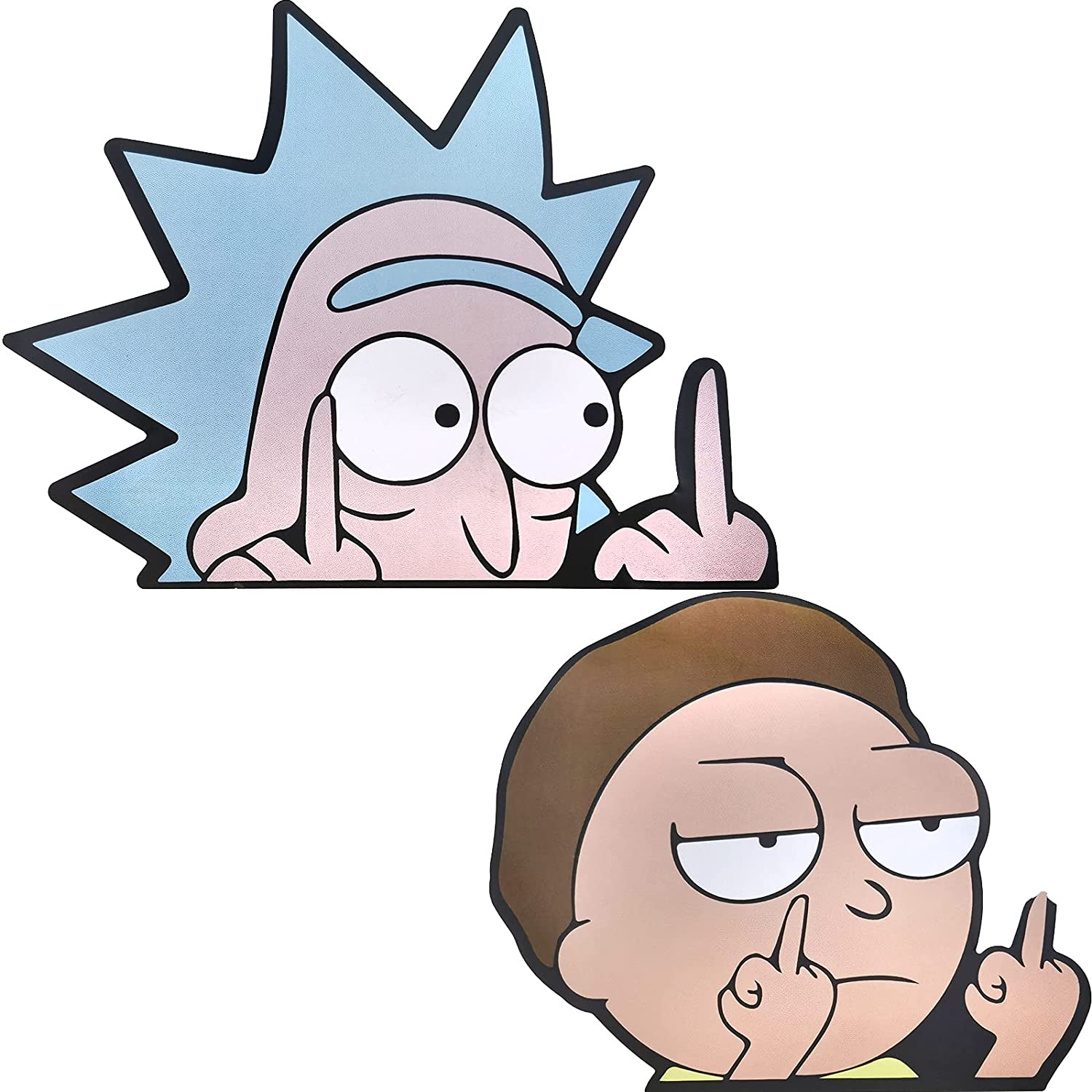 Rick and Morty 'F U' Vinyl Car Peeker Sticker