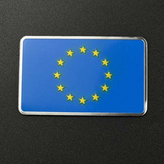 European Flag Metal Car Sticker
