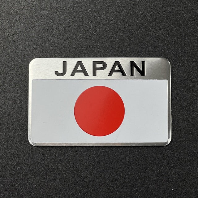Flag 'Japan' Metal Car Sticker