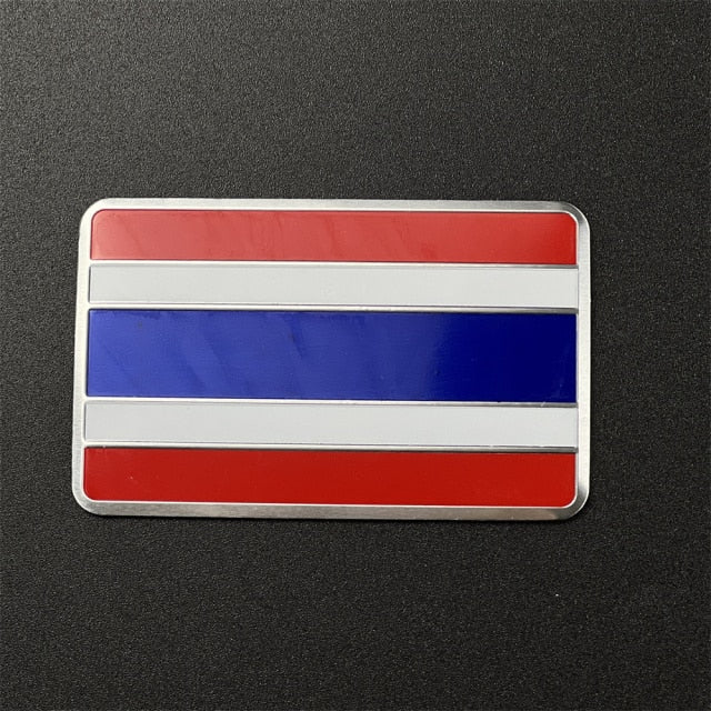 Thailand Flag Metal Car Sticker