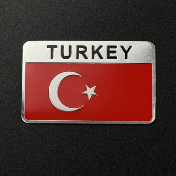 Flag 'Turkey' Metal Car Sticker