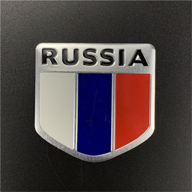 Emblem 'Russia' Metal Car Sticker