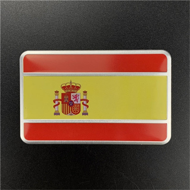 Spain Flag Metal Car Sticker