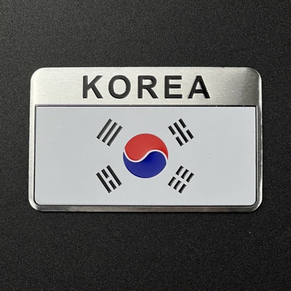 Flag 'Korea' Metal Car Sticker