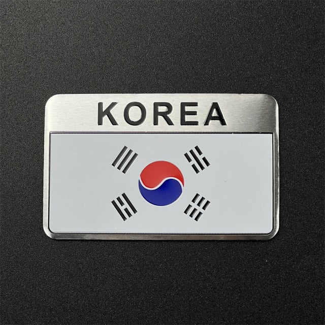 Flag 'Korea' Metal Car Sticker