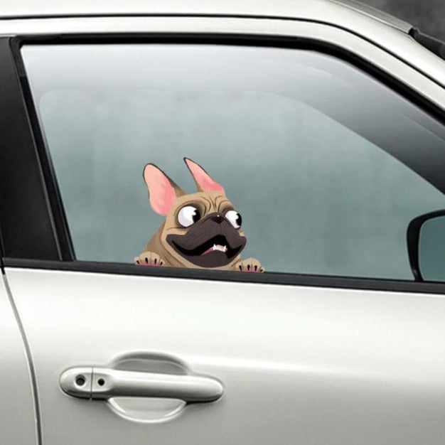 French Bulldog '4.0' Vinyl Car Peeker Sticker