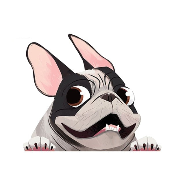 French Bulldog '5.0' Vinyl Car Peeker Sticker