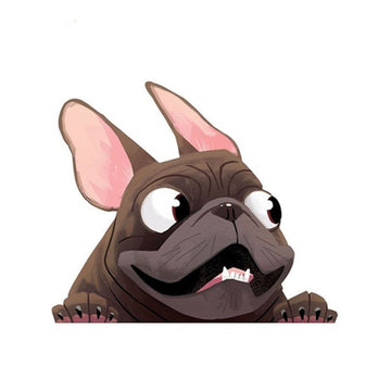 French Bulldog '7.0' Vinyl Car Peeker Sticker