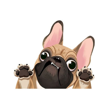French Bulldog 'Pressed Snout | 2.0' Vinyl Car Peeker Sticker