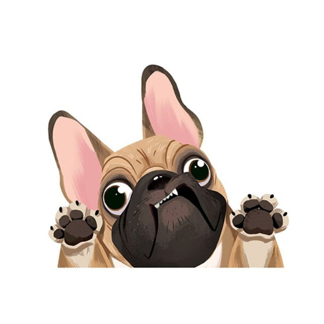 French Bulldog 'Pressed Snout | 2.0' Vinyl Car Peeker Sticker