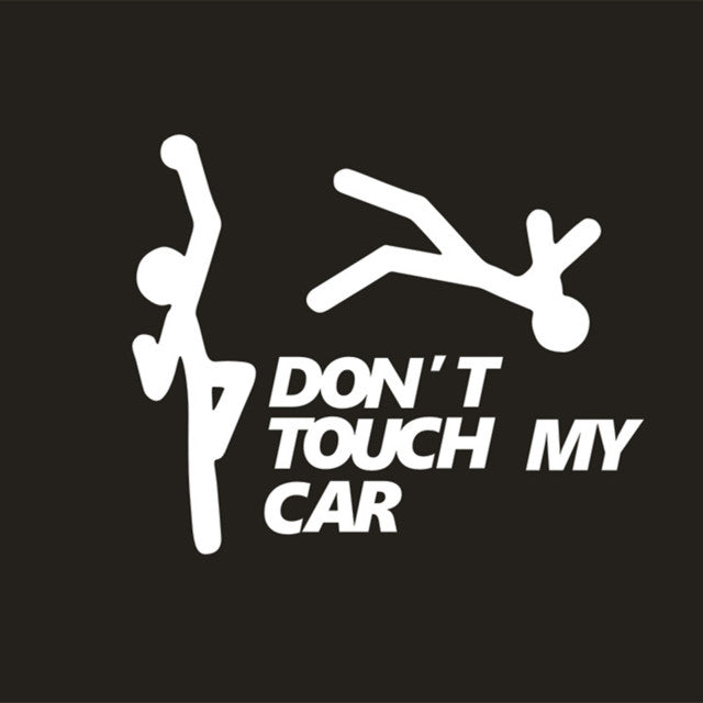 Don't Touch My Car 'Upper Cut Punch' Vinyl Car Sticker