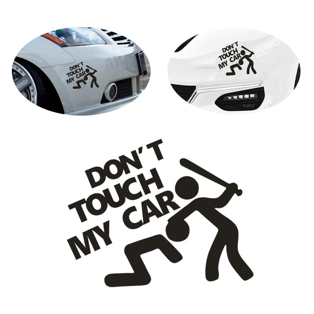 Don't Touch My Car 'Hitting Baseball Bat' Vinyl Car Sticker