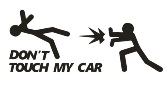 Don't Touch My Car 'Power Attack' Vinyl Car Sticker