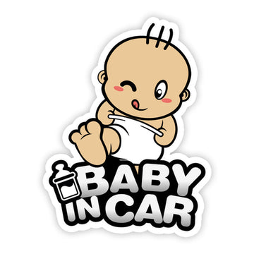 Cute Baby 'Wink | Baby In Car | 2.0' Vinyl Car Sticker