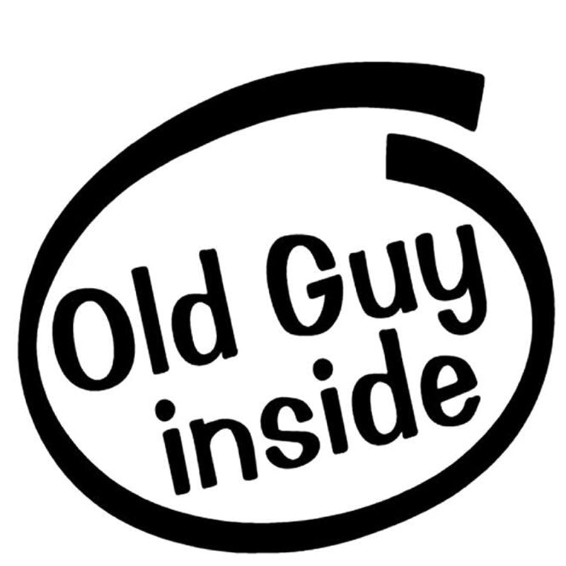 Funny 'Old Guy Inside' Vinyl Car Sticker