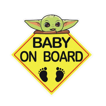 Star Wars 'Baby Yoda | Baby Footprints | Baby On Board' Vinyl Car Sticker