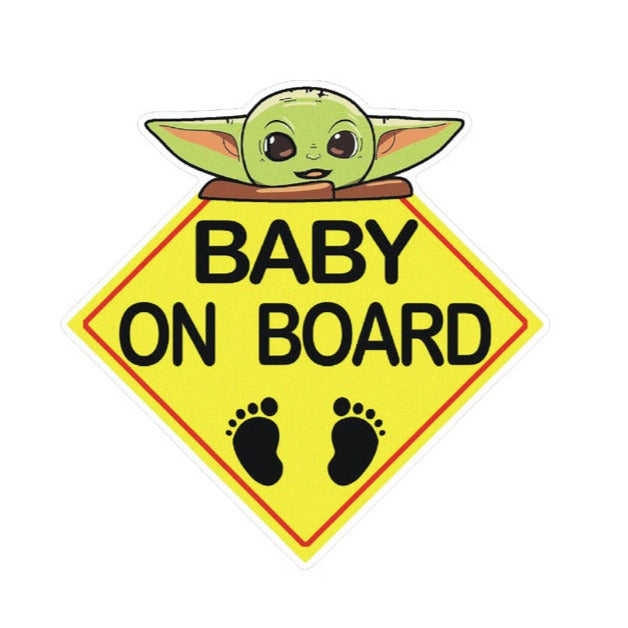 Star Wars 'Baby Yoda | Baby Footprints | Baby On Board' Vinyl Car Sticker
