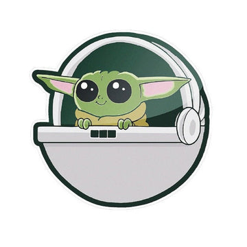 Star Wars 'Baby Yoda | Looking | Spaceship' Vinyl Car Peeker Sticker