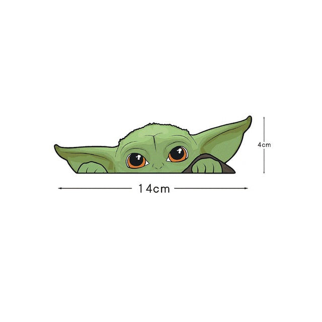Star Wars 'Baby Yoda | Peeking | 3.0' Vinyl Car Peeker Sticker