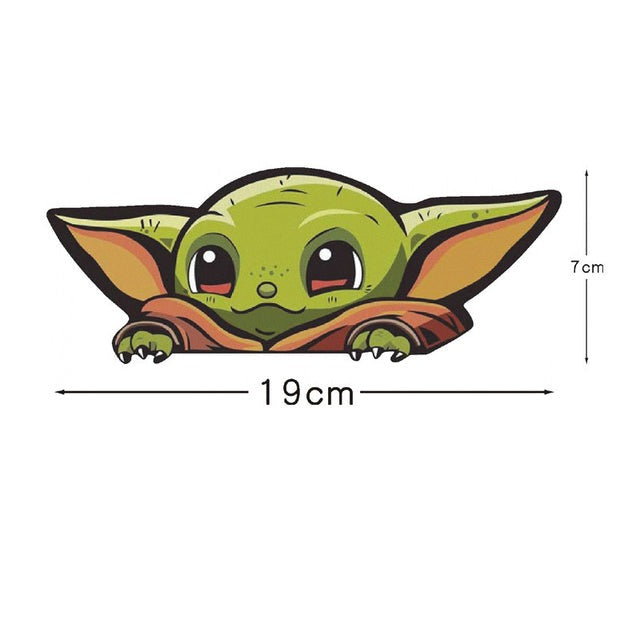 Star Wars 'Baby Yoda | Clinging' Vinyl Car Peeker Sticker