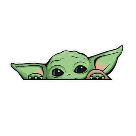 Star Wars 'Baby Yoda | Peeking' Vinyl Car Peeker Sticker