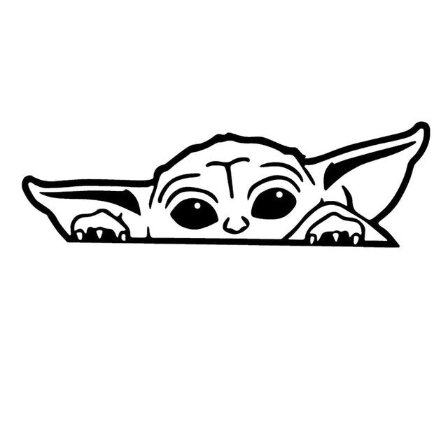 Star Wars 'Baby Yoda | Peeking | 2.0' Vinyl Car Peeker Sticker