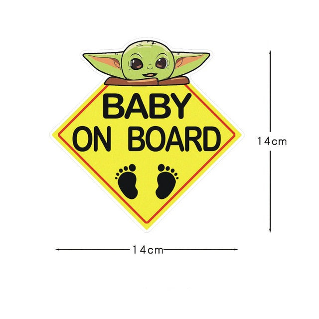 Star Wars 'Baby Yoda | Baby Footprints | Baby On Board' Vinyl Car Sticker