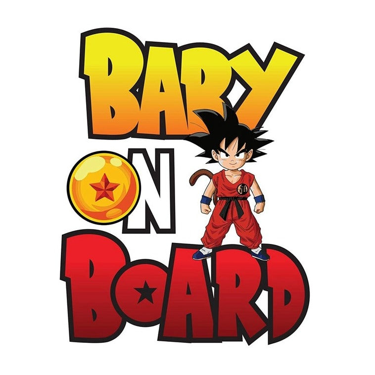 Dragon Ball Z 'Son Goku | Fierce | Baby On Board' Vinyl Car Sticker