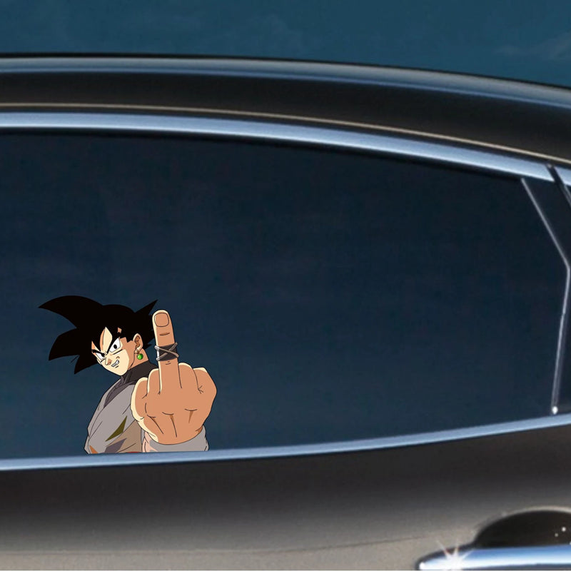 Dragon Ball Z 'Goku Black | F U' Vinyl Car Peeker Sticker