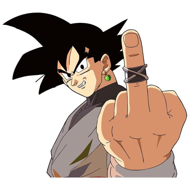 Dragon Ball Z 'Goku Black | F U' Vinyl Car Peeker Sticker