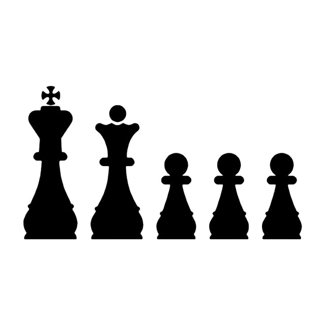 Cool 'Chess Pieces | Black' Vinyl Car Sticker