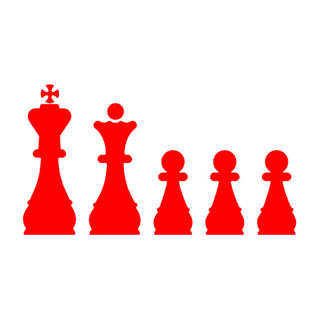 Cool 'Chess Pieces | Red' Vinyl Car Sticker