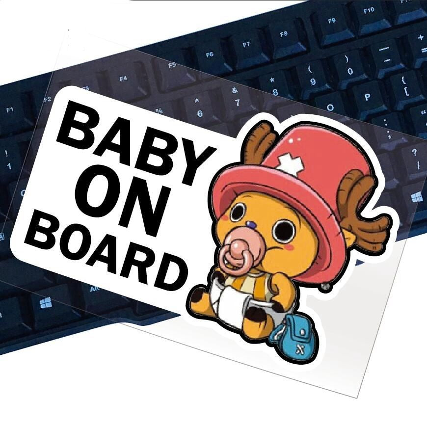 One Piece 'Tony Tony Chopper | Baby On Board | Pacifier' Vinyl Car Sticker