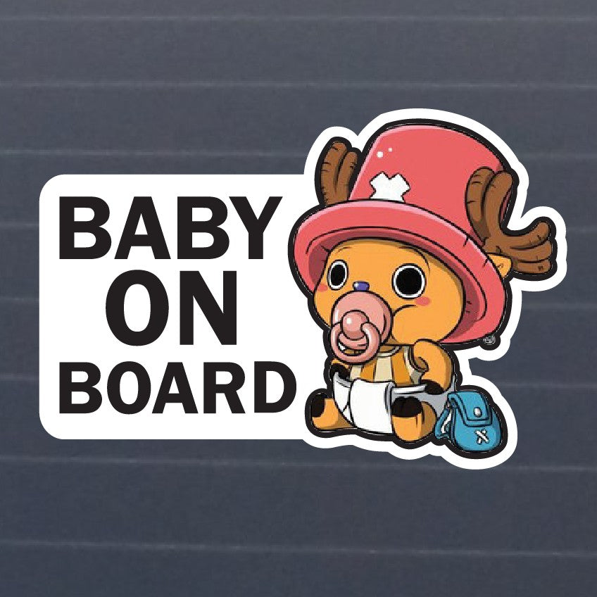 One Piece 'Tony Tony Chopper | Baby On Board | Pacifier' Vinyl Car Sticker