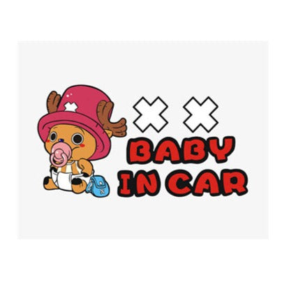 One Piece 'Chopper | Baby In Car | Pacifier' Vinyl Car Sticker