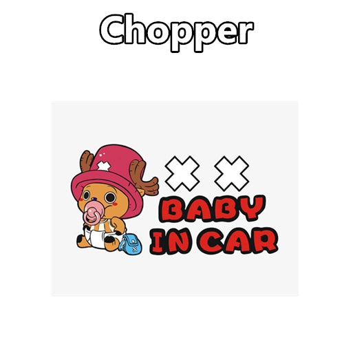 One Piece 'Chopper | Baby In Car | Pacifier' Vinyl Car Sticker