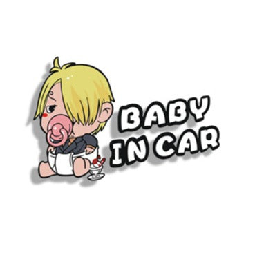 One Piece 'Sanji | Baby In Car | Pacifier' Vinyl Car Sticker