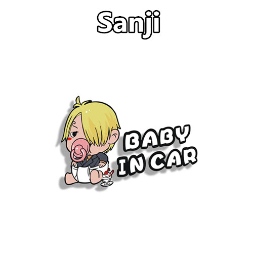 One Piece 'Sanji | Baby In Car | Pacifier' Vinyl Car Sticker
